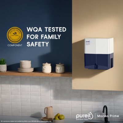 HUL Pureit Marina Prime Mineral RO+MF | 6 stage Purification | 7 Litres Capacity | Up to 45% Water Savings | Suitable for Borewell, Tanker & Muncipal Water | Wall Mountable | Blue & white - Image 2