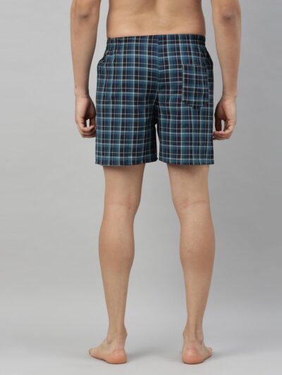 Broon Men's Multicolor Checked Cotton Blend Assorted Boxer Shorts Pack of 3 | Regular Fit | Elasticated Waistband | Back Pocket | Mens Boxers - Image 5