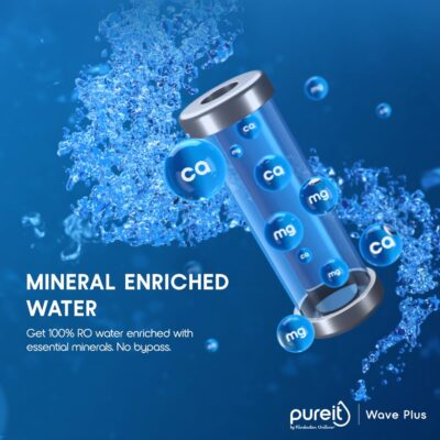 HUL Pureit Wave Plus Mineral RO+UV | 6 stage Purification | 7 Litres Capacity | Up to 45% Water Savings | Suitable for Borewell, Tanker & Muncipal Water | Wall Mountable | Black - Image 3