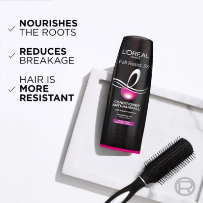 L'Oréal Paris Anti-Hair Fall Conditioner, Reinforcing & Nourishing for Hair Growth, For Thinning & Hair Loss, With Arginine Essence and Salicylic Acid, Fall Resist 3X, 180/192.5 ML (Weight May Vary) - Image 4