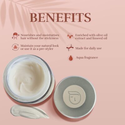 Dapr. Hair Styling Cream (100 grams) for Daily use | Enriched with Olive oil extract and Linseed oil | - Image 5