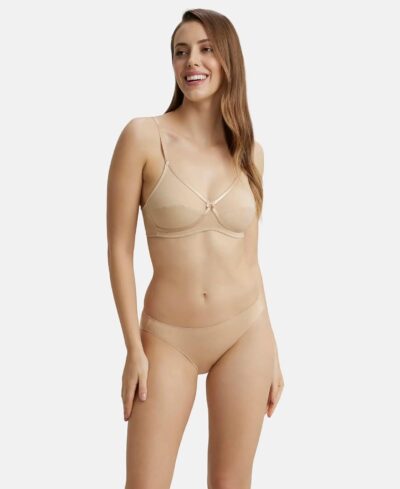 Jockey 1242 Women's Wirefree Non Padded Super Combed Cotton Elastane Stretch Medium Coverage Cross Over Everyday Bra with Adjustable Straps - Image 6