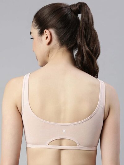 Enamor Women's Cotton Sports Bra - Low Impact, Non-Padded, Non-Wired, Full Coverage, Soft Hold Straps with Gentle Support - Image 6