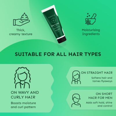 Arata Styling Hair Cream | For All Hair Types |Reduces Frizz & Tames Flyaways | Adds Soft Hold and Control to Short Hair | No Sulphate,Paraben,Silicone | 50ml - Image 4