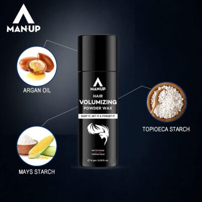 Man-Up Hair Volumizing Powder Wax For Men 10gm | Strong Hold With Matte Finish Hair Styling | All Natural & Zero Toxin Hair Styling Powder | Vegan & Cruelty Free - Image 8