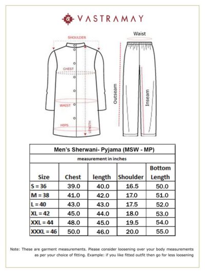 VASTRAMAY Men Men's Pink And Gold Silk Blend Sherwani Set - Image 6