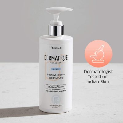 Dermafique Intensive Restore Body Lotion Serum with Vitamin E – 300ml, Body Lotion for Dry Skin, with 10x Vitamin E Benefits & Deep Hydration, Moisturizer for Body | Dermatologist Tested - Image 6