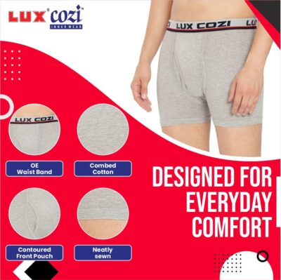 Lux Cozi 100% Cotton Long Underwear for Men (Pack of 5) Color May Vary - Image 4