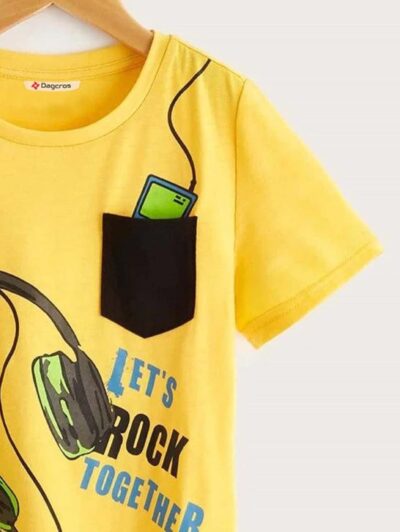 Dagcros Boy's Half Sleeve Round Neck Cotton Regular Fit T-Shirts - Image 3