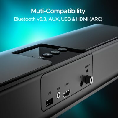 boAt Aavante Bar A1040 Bluetooth 2.1 Channel Soundbar with 50 W Signature Sound, Bluetooth v5.3, Multi-Compatibility & Master Remote Control (Premium Black) - Image 4