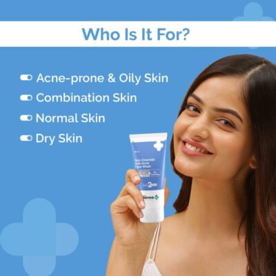 The Derma Co Sali-Cinamide Anti-Acne Face Wash | With 2% Salicylic Acid & 2% Niacinamide I Treats Active Acne & Fades Acne Marks I For Oily & Combination Skin I Power of 2 Actives | For Men & Women | 80 ml - Image 4