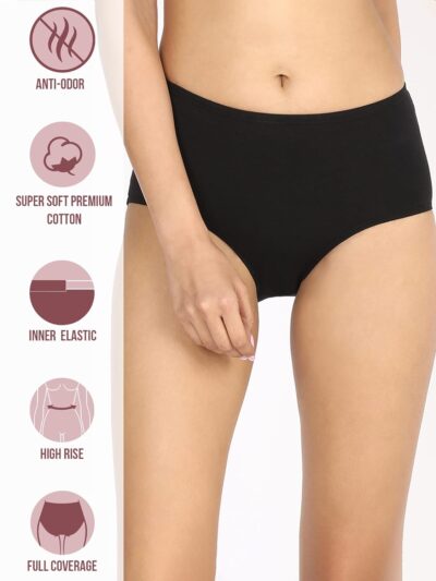 NYKD Women by Nykaa Cotton Stretch High Rise Full Brief Panty|Everyday Comfort|with N-Fresh Technology That Keeps Bacteria and Odour Away Making You Feel Fresh - Nyp104 - Image 2