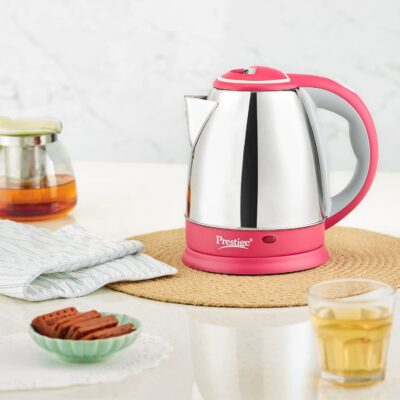 Prestige Stainless Steel 1.5 Litre Kettle 1500-Watts, Red - Image 2
