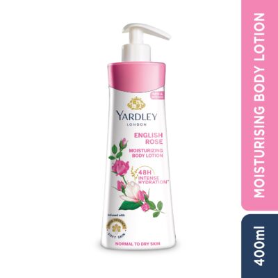 Yardley London English Rose Moisturizing Body Lotion With Germ Shield| Infused With Rose & Geranium Oil| Daily Use Hand & Body Lotion With Vitamin C & B3 For Women| 400ml - Image 2
