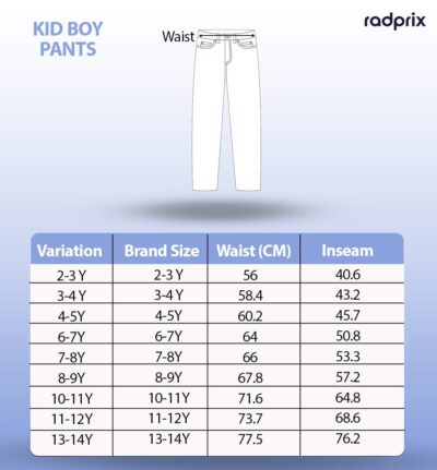 Rad prix Teen Boys Light Blue Washed Cotton Denim Pant - Image 5