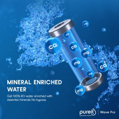 HUL Pureit Wave Pro Mineral RO+UV LED in-tank | 7 stage Purification | 7 Litres Capicity | Up to 45% Water Savings | Suitable for Borewell, Tanker & Muncipal Water | Wall Mountable | Black - Image 3