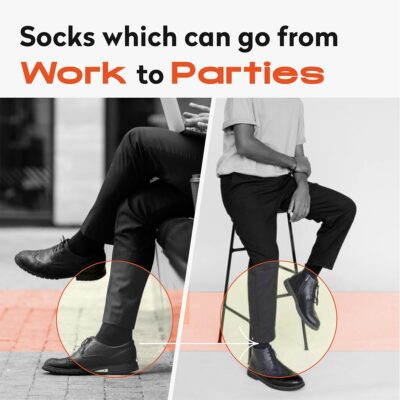Supersox Formal/Office Crew Socks for Men Made With Premium Cotton. Reinforced Heel & Toe for Extended Durability. Anti Odour & Anti Bacterial - Pack of 3 - Image 5