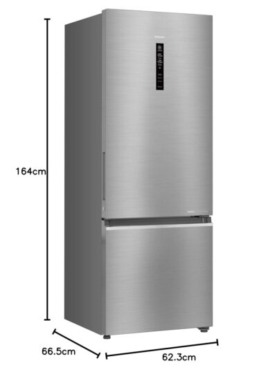 Haier 325 L, 3 Star, Convertible 14-in-1 Triple Inverter & Fan Motor Technology, with Display Frost Free Double Door Bottom Mount Refrigerator (HEB-333DS-P, Dazzle Steel) - Image 7