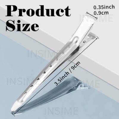 INSIME Alligator Section clips for hair styling | Salon Hair clips for hair styling hair section clips for women | Steel crocodile clips, duckbill clips or alligator clips for hair styling for women - Image 2