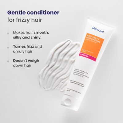 RE' EQUIL Anti Frizz & Smoothening Aloe Vera Conditioner With Babassu Oil | Tames Frizz & Hydrates Dry Hair | Protein & Silicone Free | All Hair Types | 150 Ml,1 Count - Image 2
