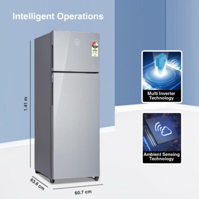 Godrej 223 L 3 Star Convertible Freezer 6-In-1, Nano Shield Technology, Inverter Frost Free Double Door Refrigerator(RT EONVALOR 260C RCIF ST RH, Steel Rush) - Image 4