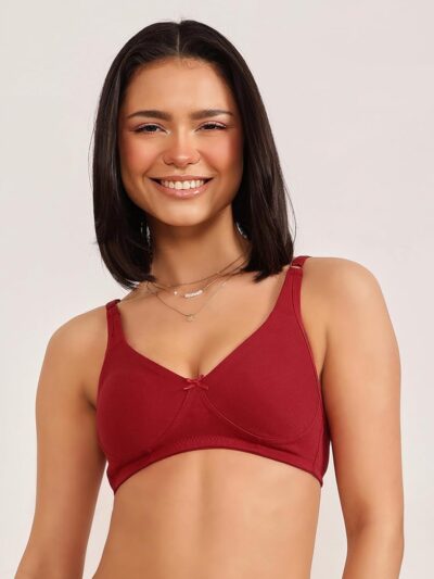 Clovia Women's Cotton Non-Padded Wire Free Full Coverage T-Shirt Bra - Image 2