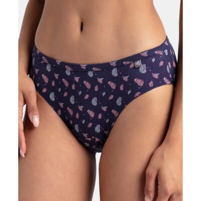 Jockey 1410 Women's Medium Coverage Super Combed Cotton Mid Waist Bikini with Concealed Waistband (Pack of 3_Colors & Prints May Vary) - Image 6