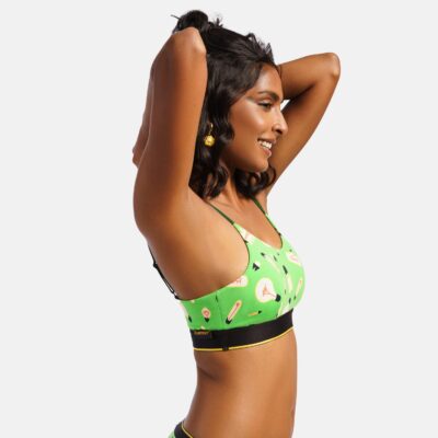 Bummer Women's Wirefree Non Padded Printed Bralette | Full Coverage Bra with Adjustable Straps - Image 3