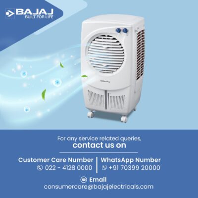 Bajaj PX25 Torque Personal Air Cooler 24L For Home|Room|Anti-Bacterial Honeycomb Cooling Pad|16Ft Powerful Air Throw|High Speed|Inverter Compatible|3-Yr Product 2-Yr Pump 1-Yr Motor Warranty【White】 - Image 4