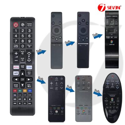 7SEVEN® Compatible with Samsung tv Remote Control Universal Suitable for LCD LED OLED QLED UHD HD Plasma 3D Smart Hub Television with Hotkeys - Match Remotes Keys Exactly with Existing Remote - Image 5