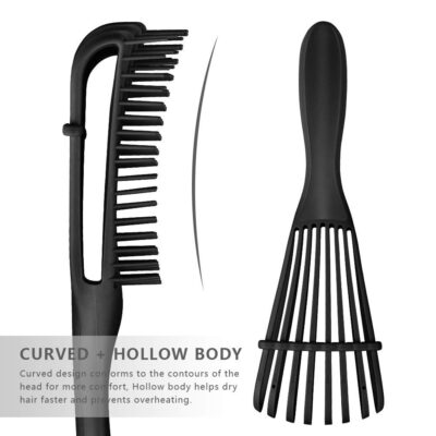INSIME Detangler hair brush for curly hair comb for Women Men & Kids | Comb for curly wavy hair Pain Free hair detangling brush | Curl brush for hair styling Dry & Wet hair brush | - Image 4