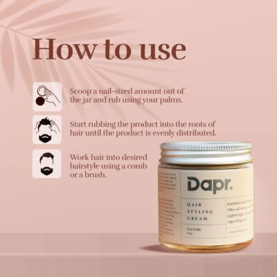 Dapr. Hair Styling Cream (100 grams) for Daily use | Enriched with Olive oil extract and Linseed oil | - Image 7
