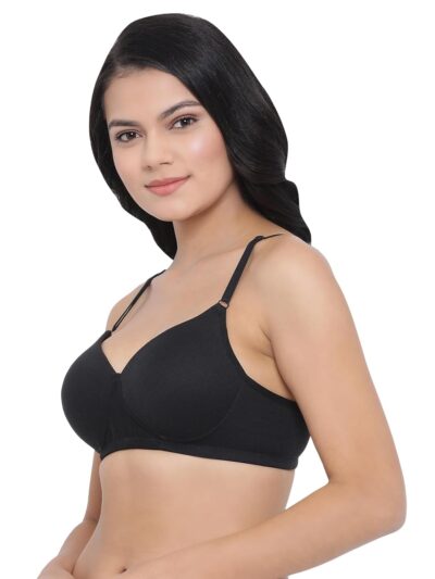 Clovia Women's Cotton Lightly Padded Wire Free T-Shirt Full-Coverage Bra - Image 3