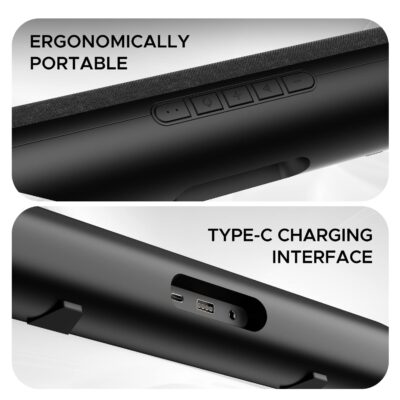 boAt Aavante Bar 610, 25W Signature Sound, 2.0 CH with Dual Passive Radiators, 7 HRS Battery, Sleek Design, Multi Connectivity, Bluetooth Sound Bar, Soundbar Speaker (Charcoal Black) - Image 6