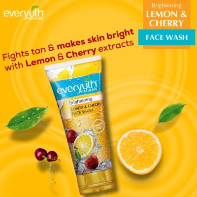 Everyuth Naturals Brightening Lemon&Cherry Face Wash|Deep Cleansing,Oil Control&Tan Reduction|Simple Face Wash|Removes Dirt&Oil|100% Soapfree|For All Skin Types|Paraben Free - 150 G (Pack Of 2) - Image 3