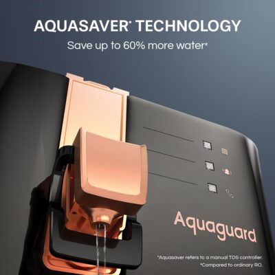 Aquaguard Ritz Stainless Steel Tank, 9-Stage RO+UV+Active Copper Tech Water Purifier | Up to 60% Water Savings | Taste Adjuster | Suitable for Tanker, Borewell & Municipal Water - Image 3