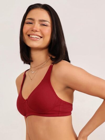 Clovia Women's Cotton Non-Padded Wire Free Full Coverage T-Shirt Bra - Image 3