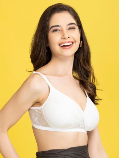 Clovia Women Lace Padded Non-Wired Bra - Image 3
