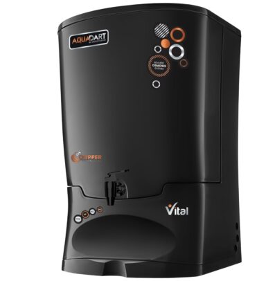 AquaDart Copper RO+UV+UF Water Purifier for Home 12 L/Hr Purification 8 L Storage Tank|Suitable for all Water Sources Borewell, Tanker, Municipal Water | Black - Image 3