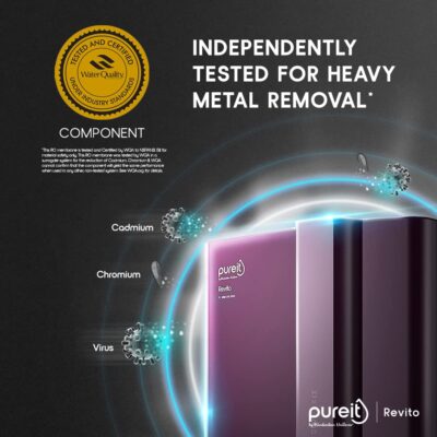HUL Pureit Revito RO+MF+Mineral+UV in-Tank | INR 3000 Off on Exchange | 7 stage | 7L Capacity | Upto 70% Water Savings | Suitable for Borewell, Tanker & Municipal Water | DURAViva | Magenta - Image 4