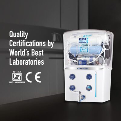 KENT Grand RO Water Purifier | Advanced RO Membrane of .0001 Micron | RO+UF+TDS Control+ UV LED Tank | 8L | 20LPH Flow | Ideal for Borewell/Tanker/Municipal Water | Largest Service Network - Image 6