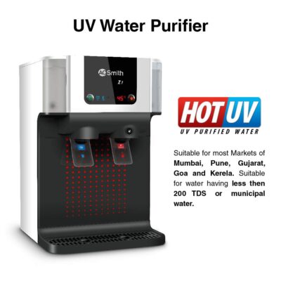 AO Smith Z1 Hot+ normal UV | UV+ UF (Ultra Violet+ Ultra Fine)Suitable for Municipal Water TDS below 200 Hot Water 10L Storage Wall mount Water Purifier for home (Not Suitable for tanker or borewell water) - Image 2