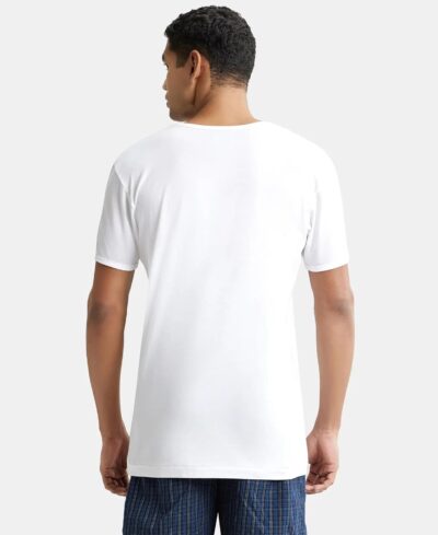 Jockey 8817 Men's Super Combed Cotton Round Neck Half Sleeved Vest with Extended Length for Easy Tuck (Pack of 2) - Image 4
