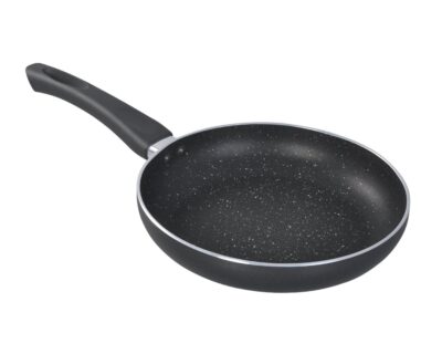 Prestige Omega Deluxe Granite Aluminium 3 Pcs Set- Tawa, Fry Pan & Kadai with 1 Glass Lid|Non-Stick|Spatter-Coated Surface|Induction & Gas Compatible|Black - Image 4