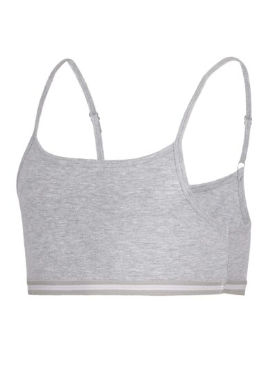 CHARM N CHERISH Non Padded Sports Bra for Girls, Cotton Bras-Slip On Teenage Bras-Combo Pack-Solid Printed, Pack of 2 - Image 8