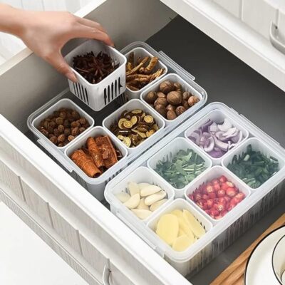 Chillyfit 2 PACK fridge storage boxes, fridge organiser box storage containers for vegetable airtight refrigerator container organizer, kitchen accessories items for food products - Image 2