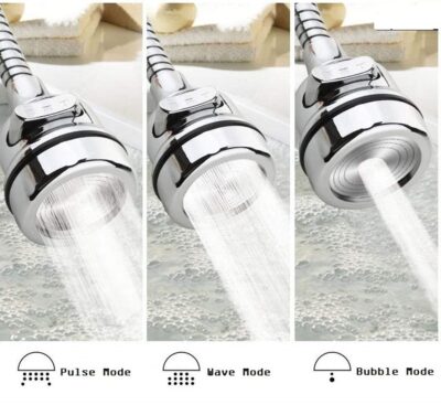 SHIDHMI Tap Extender for Kitchen Sink,360° Rotatable Splash Filter Faucet With 3 Modes,Upto 30% Water Saving,Kitchen Tap Extension,Sink Tap Extension for Kitchen/Bathroom,Silver,Short - Image 3