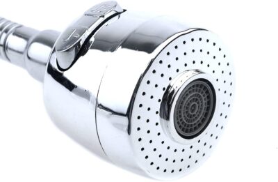 Styxon Sink Faucet Sprayer Attachment 360 Rotatable Kitchen Tap Extender Head Replacement Anti-Splash Faucet Nozzle Head with Hose and Universal Connector, 2 Mode, 19 X 4.9 X 2.2 CM, Silver - Image 3