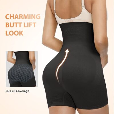 HSR Women's Tummy Tucker High Waist Shapewear with Anti Rolling Strip Panties (Free-Size) (Waist Size Fits : 32 to 38 Inch) - Image 3