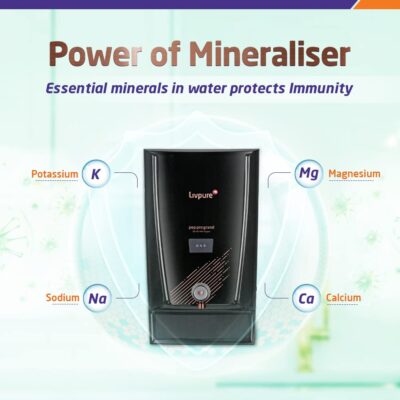 Livpure Pep Pro Grand RO+UV+Mineraliser+Copper, 15 LPH Water Purifier | Suitable for Borewell, Tanker, Municipal Water - 7 L Storage Tank, Black - Image 4